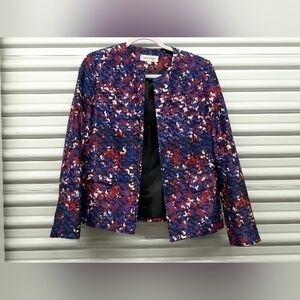 Evan Picone Red/Blue Lightweight Jacket Size 6